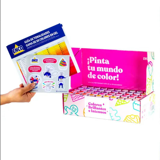 Kit 50 Colores Comestibles En Gel Enco