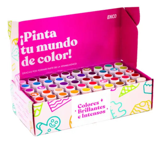 Kit 50 Colores Comestibles En Gel Enco